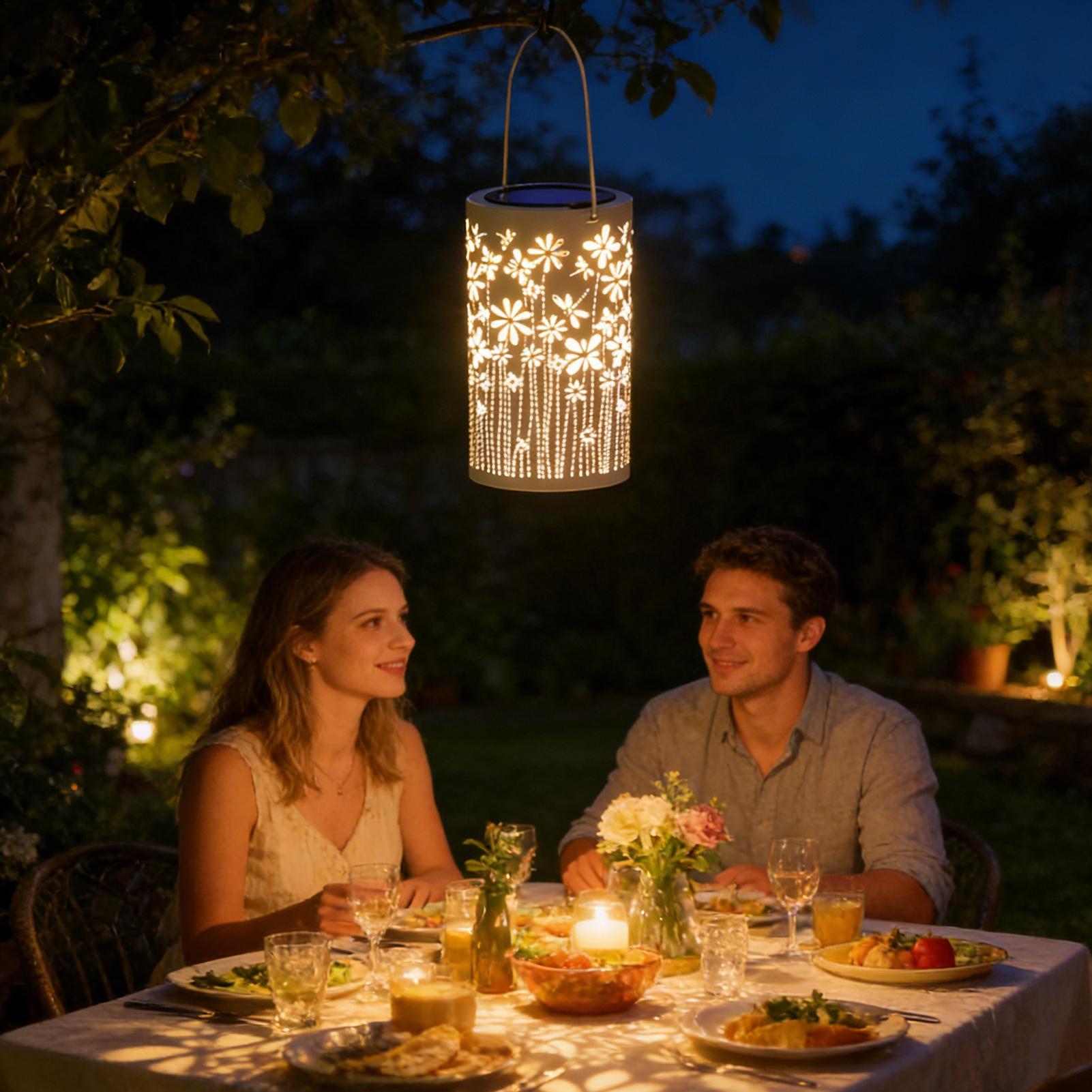 Outdoor Lighting Yard - فوانيس خارجية للشرفة، مصابيح زهور مقاومة