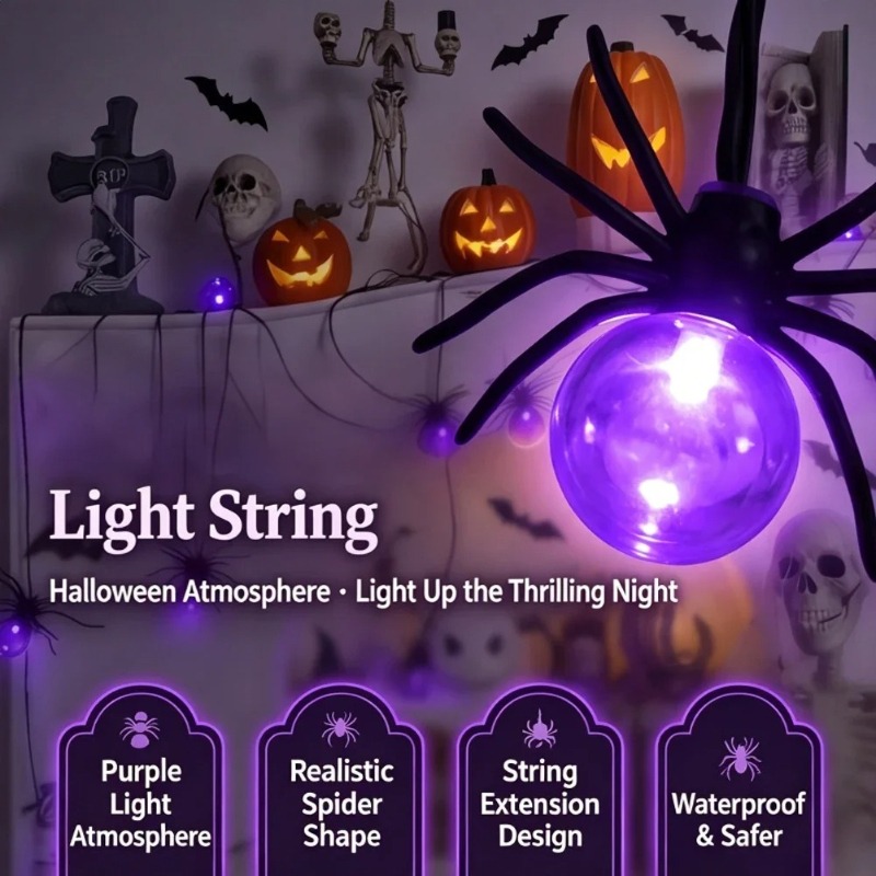 Outdoor Lighting Yard - أضواء LED على شكل عنكبوت تعمل