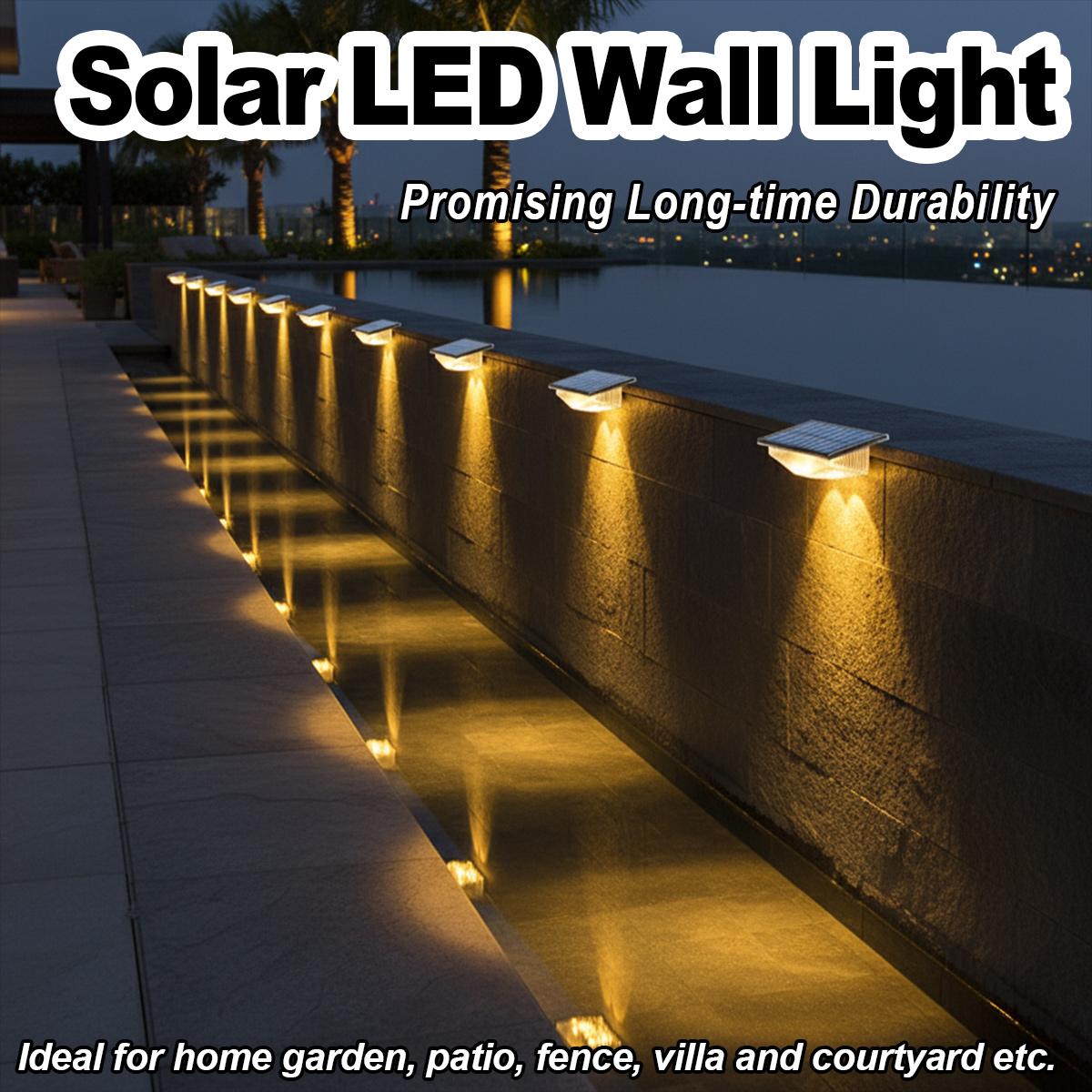 Outdoor Yard Lighting Fixtures - 4 قطع من مصابيح السياج الشمسية