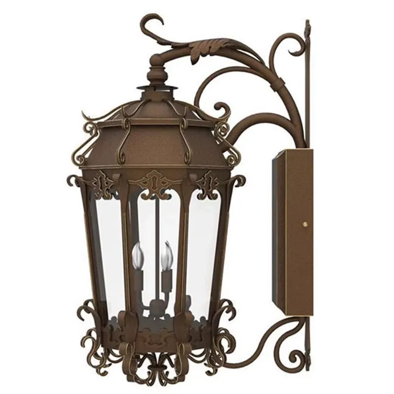 Outdoor Lighting Brass - مصابيح جدارية خارجية LED زجاجية للفنادق،