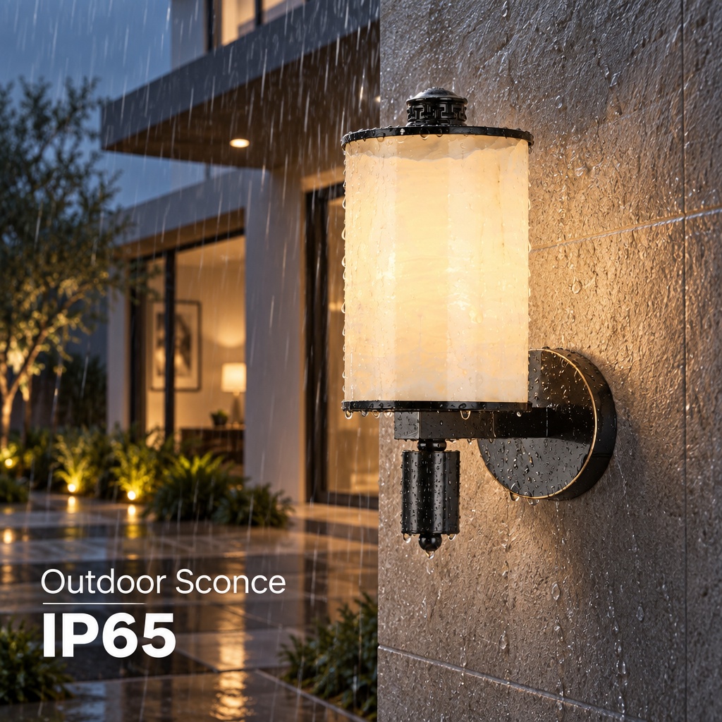 Outdoor Lighting Brass - مصباح جداري خارجي من النحاس الصلب