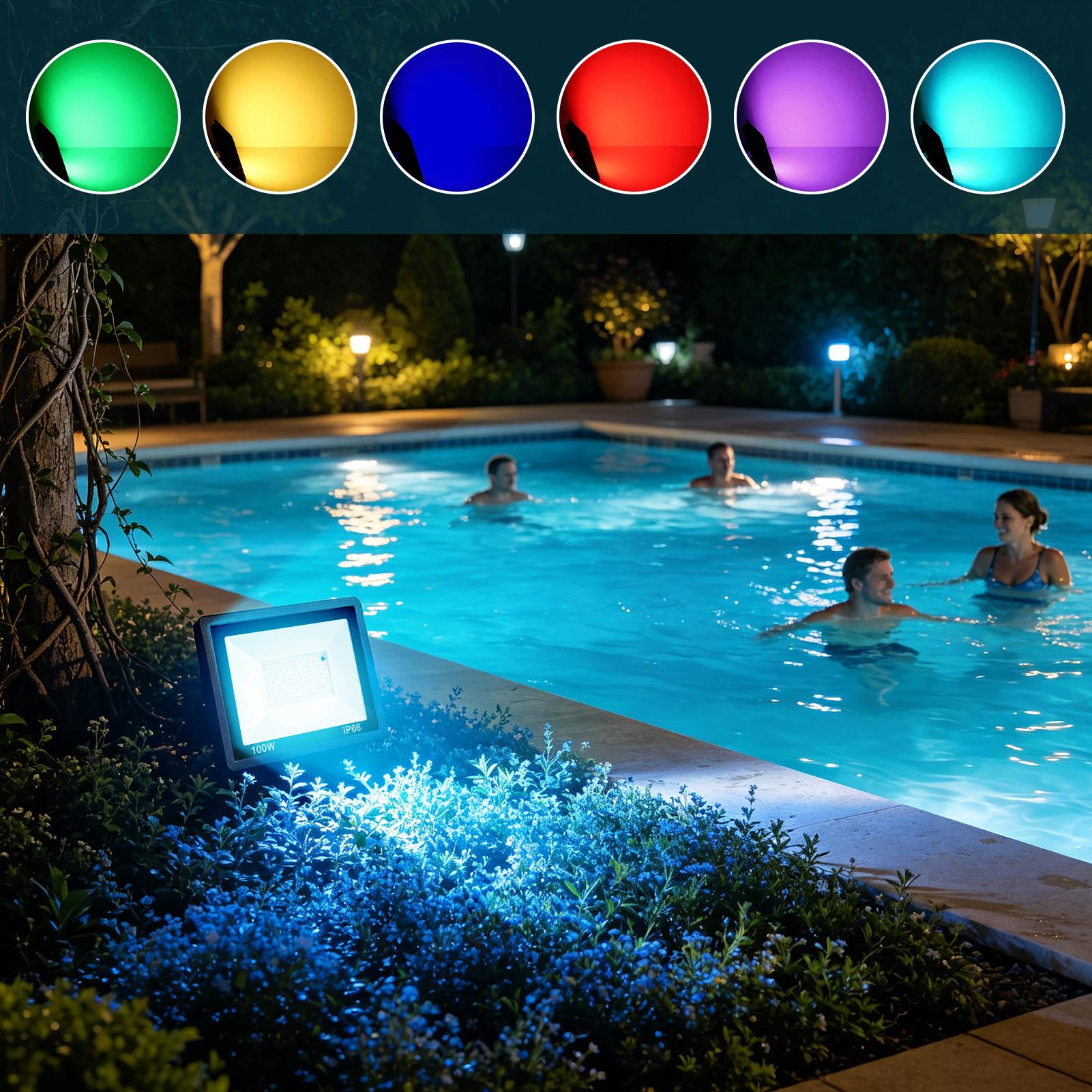 Outdoor Yard Lighting Fixtures - مصباح LED خارجي متعدد الألوان مع