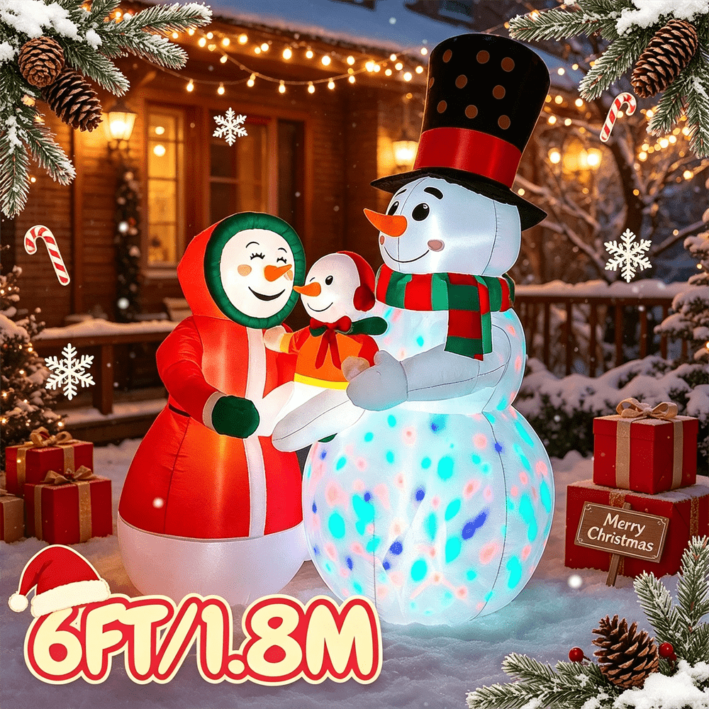 Xmas Outdoor Lighting Decorations - نموذج رجل الثلج القابل للنفخ لعيد