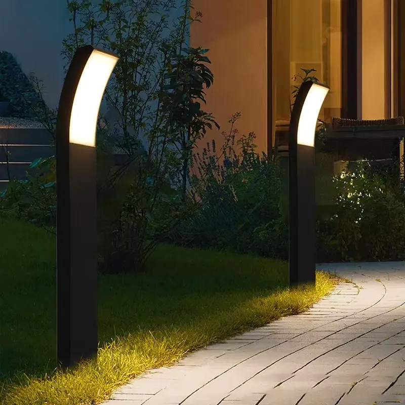 Outdoor Yard Lighting Fixtures - مصباح عمود LED حديث للحدائق الخارجية،