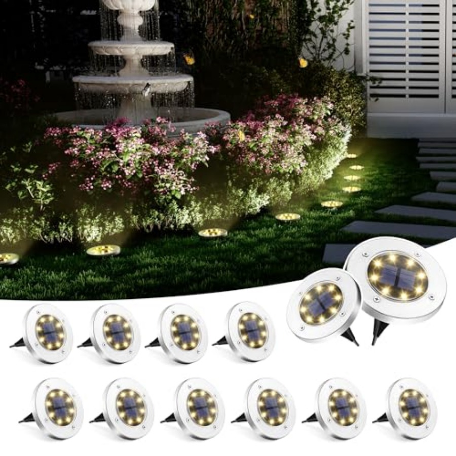 Outdoor Lighting Yard - أضواء أرضية تعمل بالطاقة الشمسية، إضاءة
