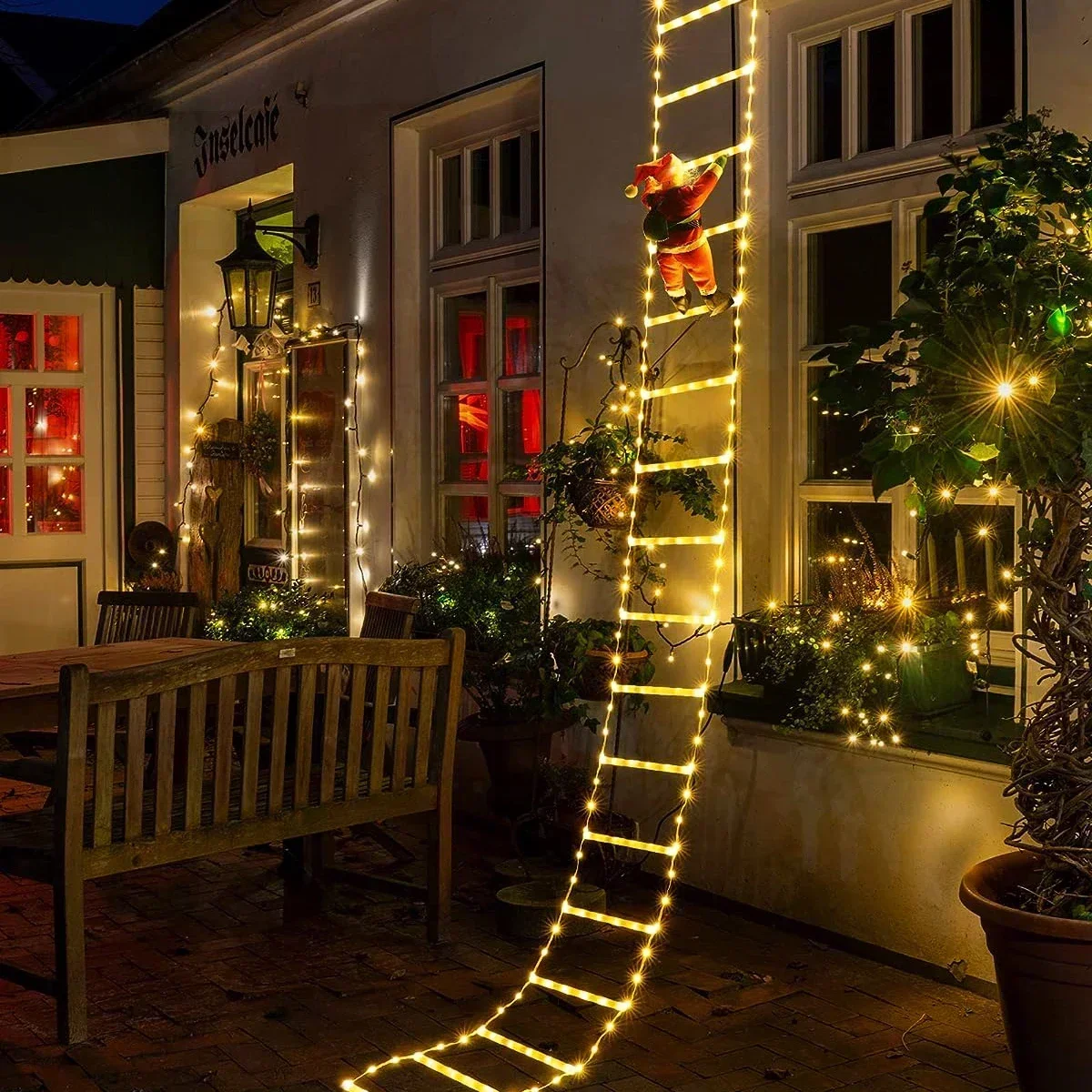 مصباح سلم LED لديكور عيد الميل - مراجعة Outdoor Lighting Strip وسعره