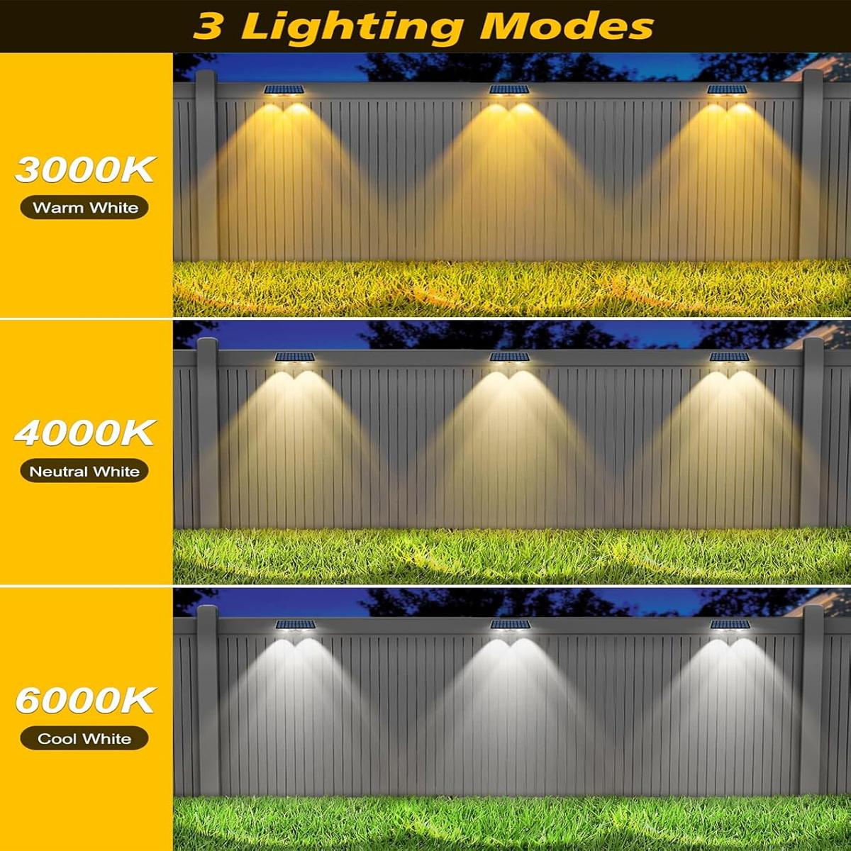 4 قطع من أضواء السياج الشمسية  - مراجعة Outdoor Yard Lighting Fixtures وسعره