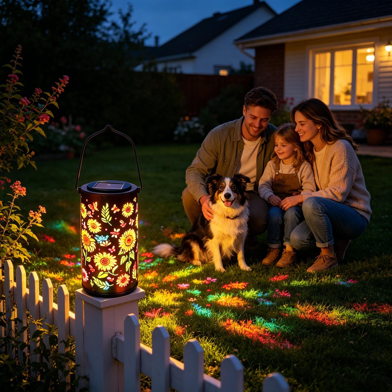 فانوس شمسي على شكل زهرة عباد ا - مراجعة Outdoor Lighting Yard وسعره