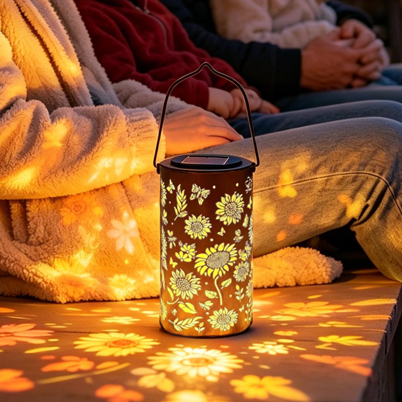 فانوس شمسي على شكل زهرة عباد ا - مراجعة Outdoor Lighting Yard وسعره