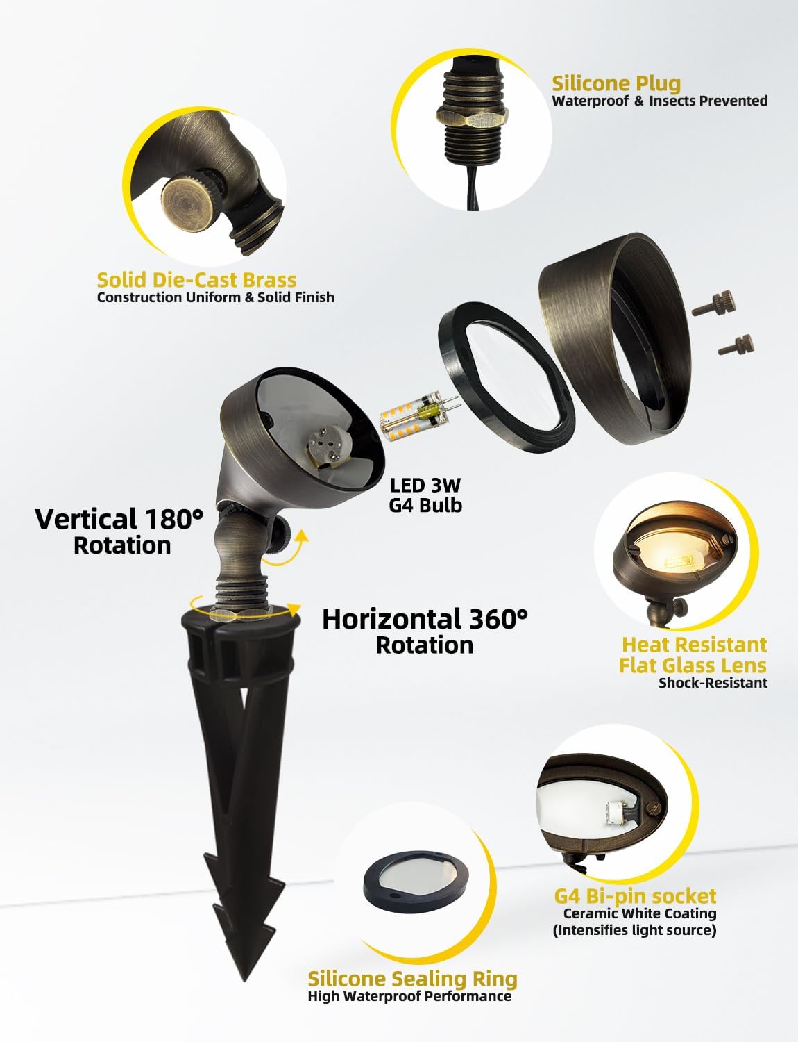 أضواء LED خارجية من النحاس الم - مراجعة Outdoor Lighting Brass وسعره