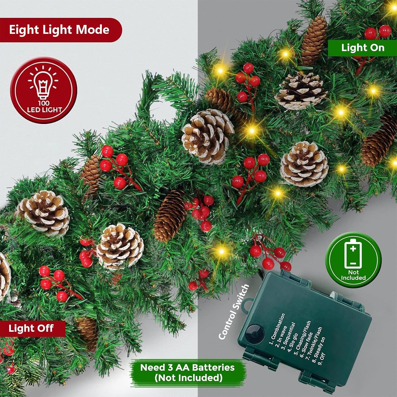زينة عيد الميلاد المضيئة بطول  - مراجعة Xmas Outdoor Lighting Decorations وسعره