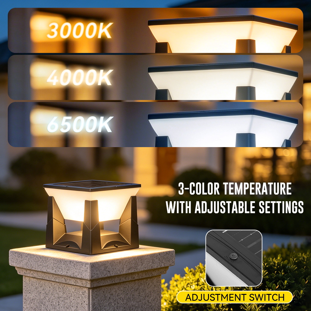 مصباح شمسي خارجي بثلاثة ألوان  - مراجعة Outdoor Yard Lighting Fixtures وسعره
