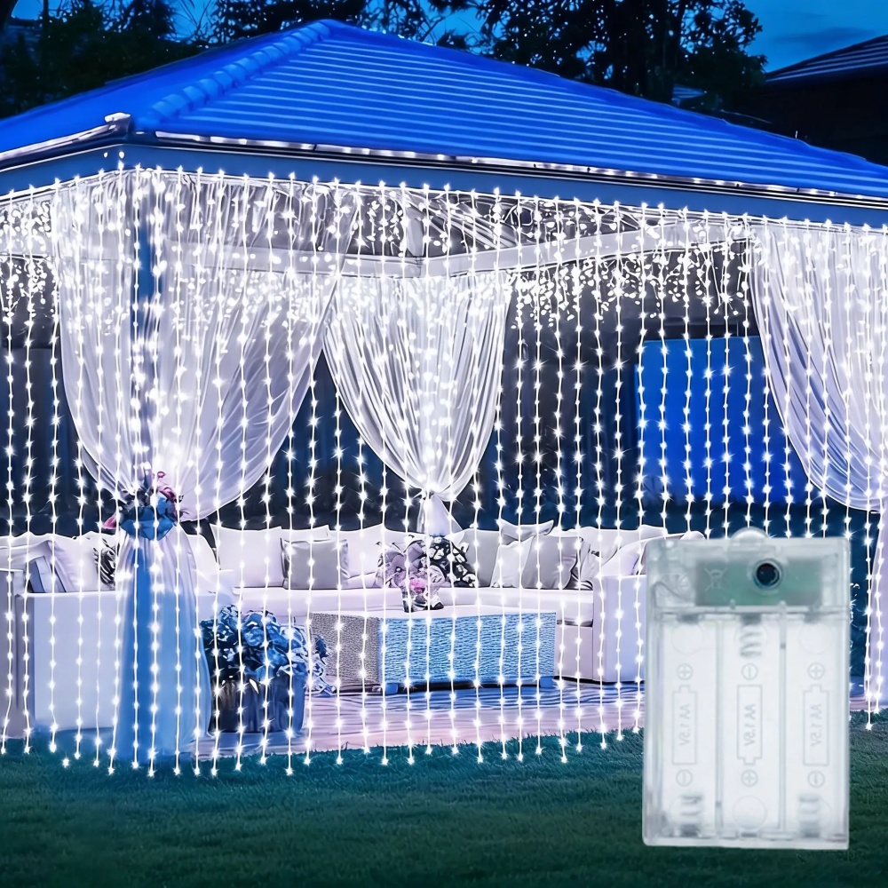 أضواء ستارة LED لعيد الميلاد،  - مراجعة Xmas Outdoor Lighting Decorations وسعره