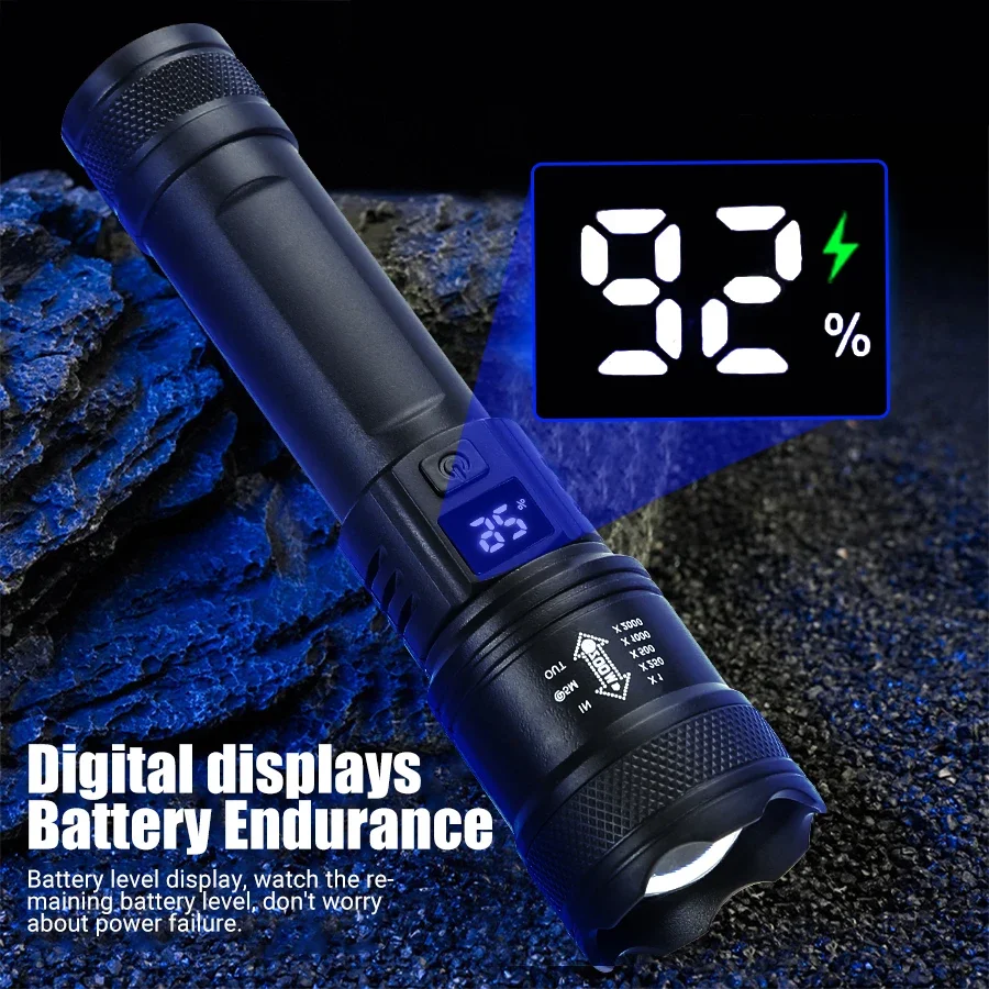 مصباح يدوي LED قوي مع شاشة بطا - مراجعة Outdoor Lighting Battery Operated وسعره