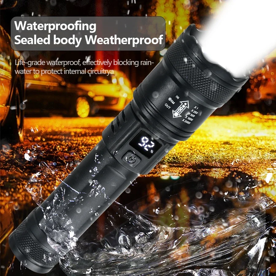 مصباح يدوي LED قوي مع شاشة بطا - مراجعة Outdoor Lighting Battery Operated وسعره