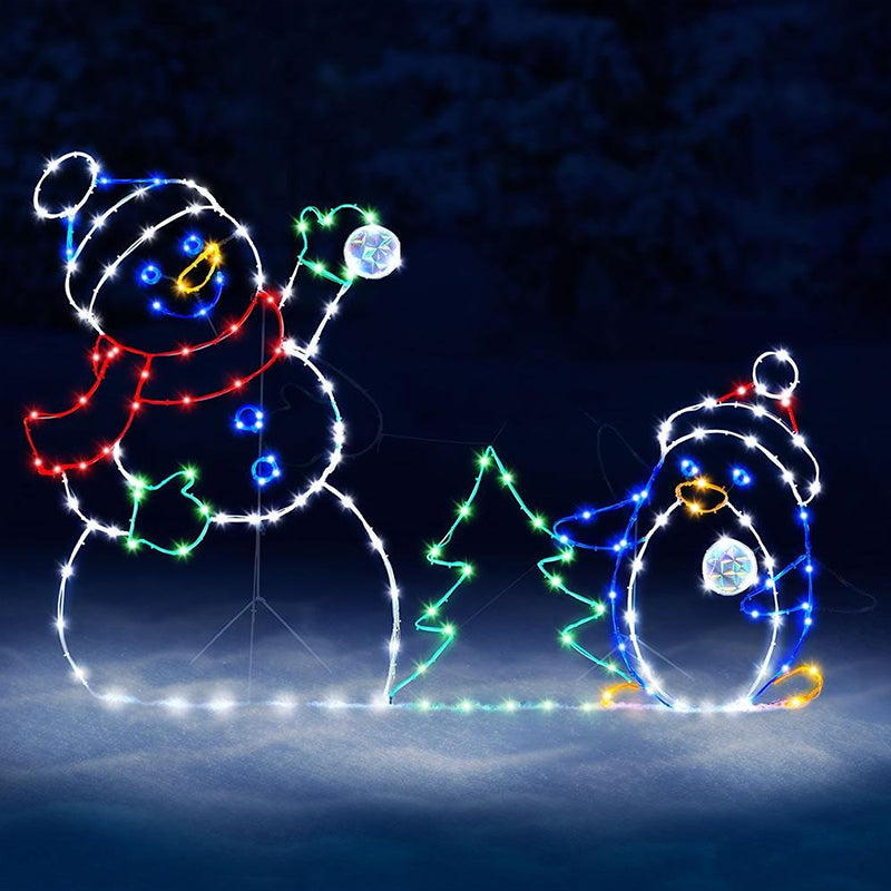 زخرفة رجل الثلج LED المتحركة م - مراجعة Outdoor Lighting For Christmas وسعره