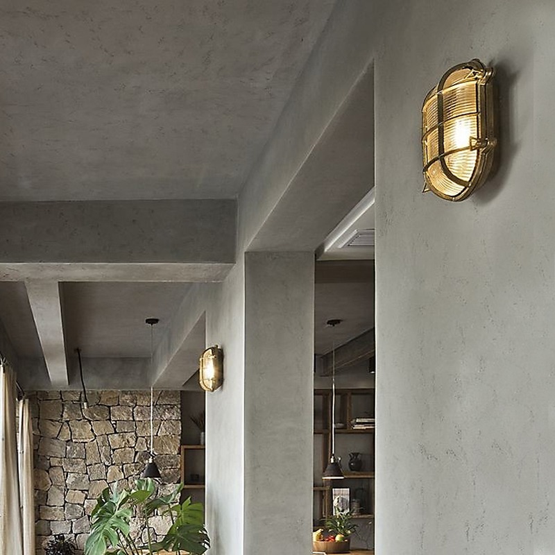 مصابيح جدارية زجاجية نحاسية بس - مراجعة Outdoor Lighting Brass وسعره
