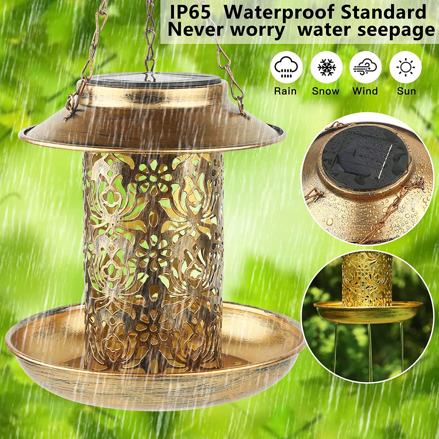 وحدة تغذية الطيور الشمسية المع - مراجعة Outdoor Lighting Ideas For House وسعره
