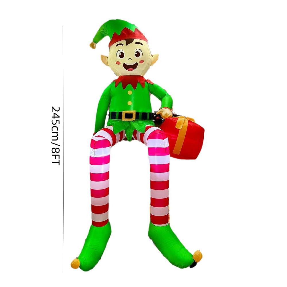 8FT عيد الميلاد المطاطية يجلس  - مراجعة Outdoor Lighting For Christmas وسعره