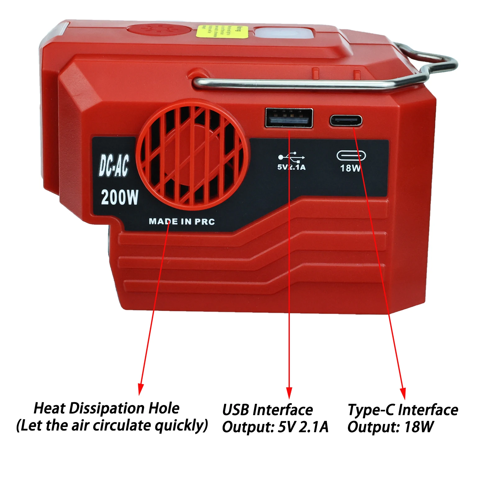 محول طاقة محمول مع إضاءة ليد ، - مراجعة Outdoor Lighting Battery Operated وسعره