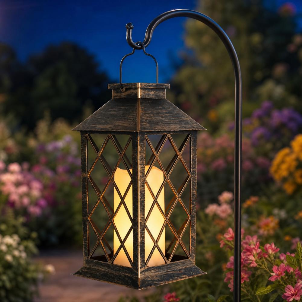 فانوس شمسي بتصميم عتيق، فانوس  - مراجعة Outdoor Lighting Yard وسعره