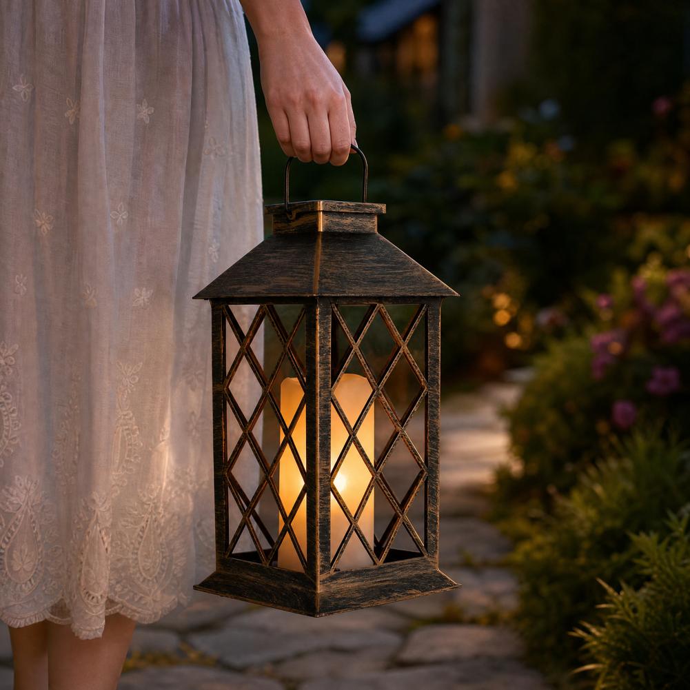 فانوس شمسي بتصميم عتيق، فانوس  - مراجعة Outdoor Lighting Yard وسعره