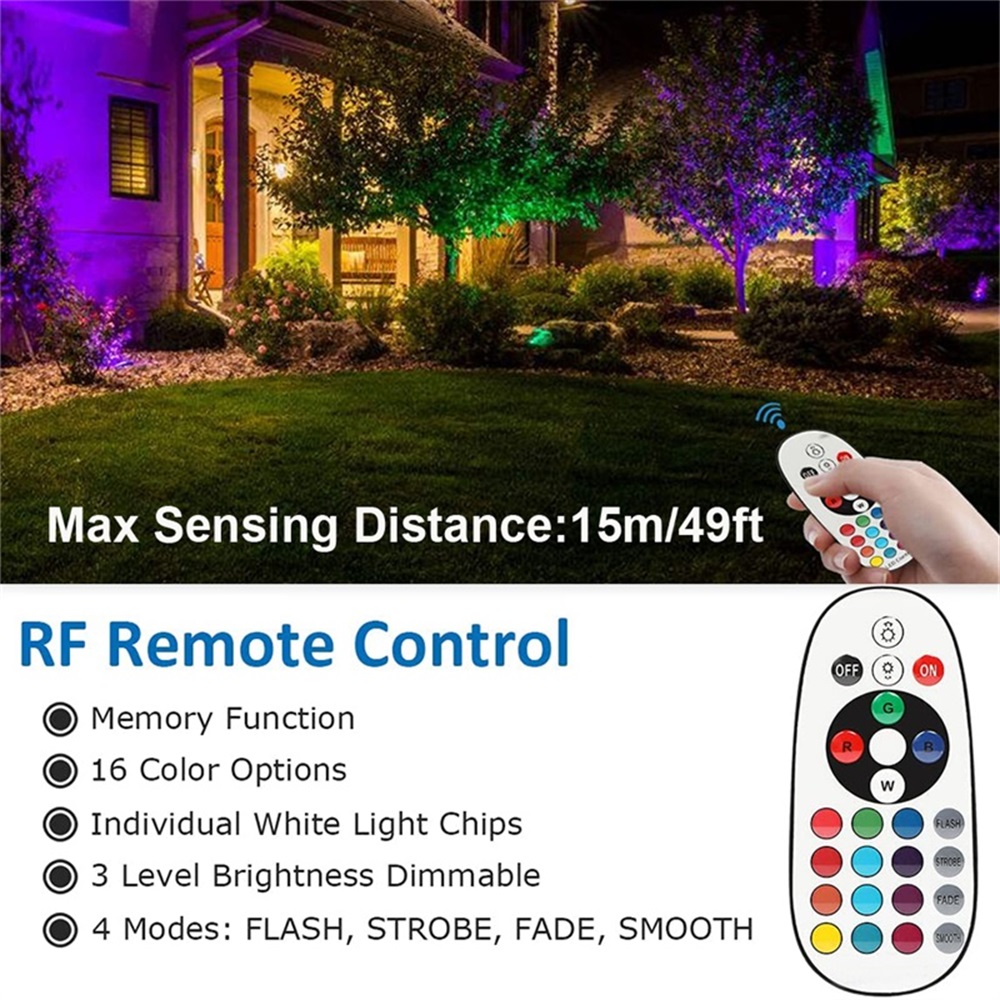 RGBW إضاءة المناظر الطبيعية 10 - مراجعة Outdoor Lighting Yard وسعره