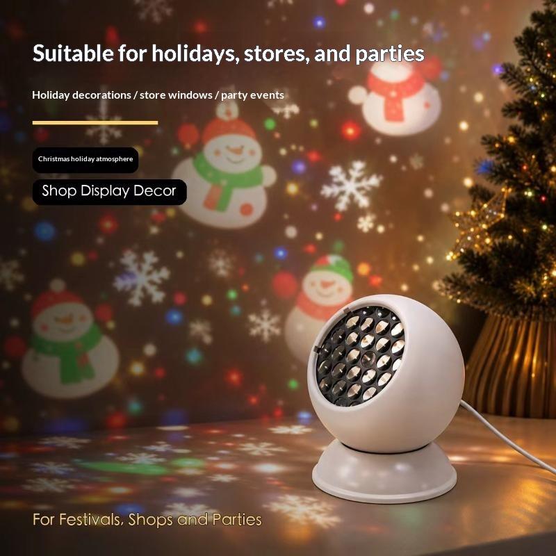 360 °   ضوء إسقاط ندفة الثلج ا - مراجعة Xmas Outdoor Lighting Decorations وسعره