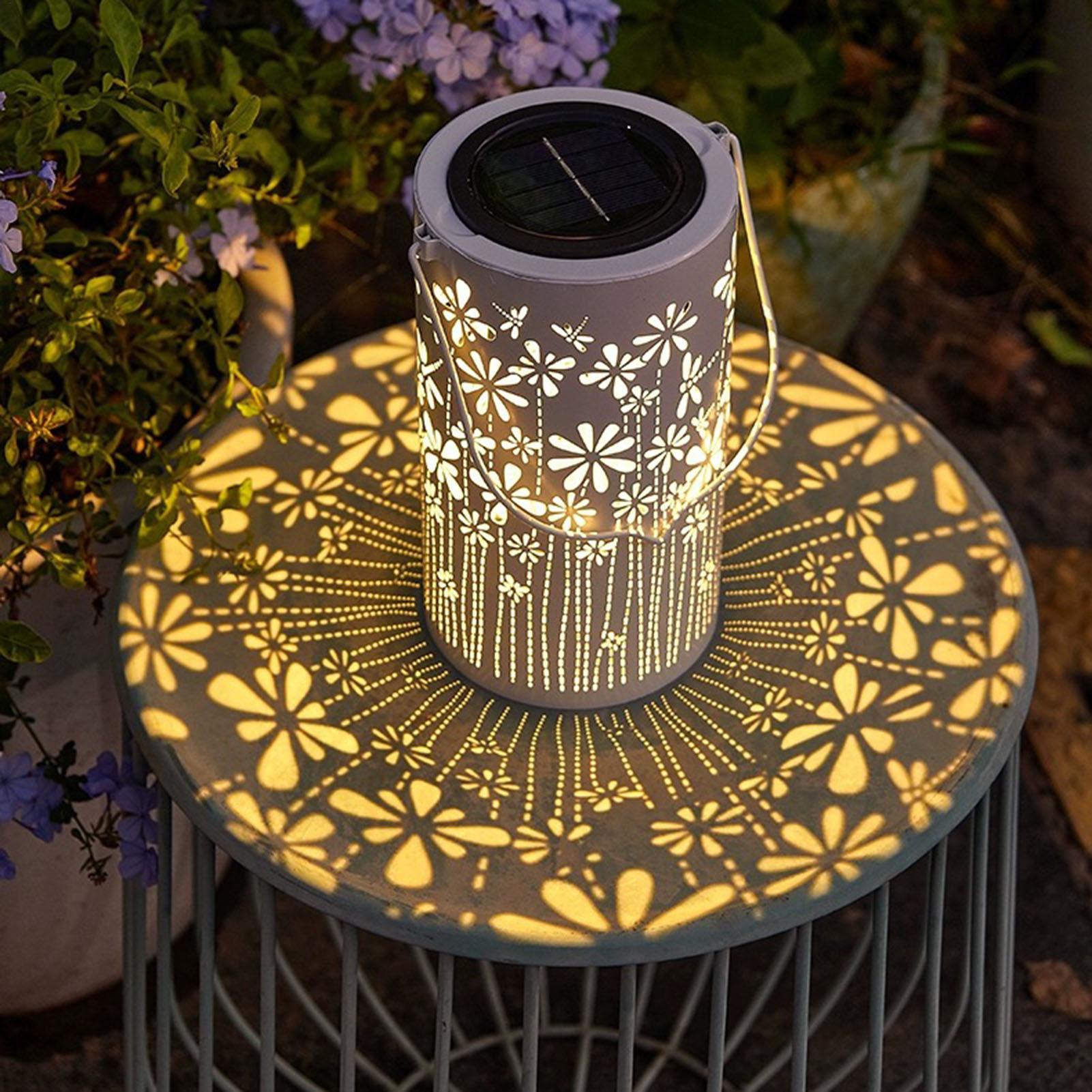 فوانيس شمسية زخرفية ملونة على  - مراجعة Outdoor Lighting Yard وسعره