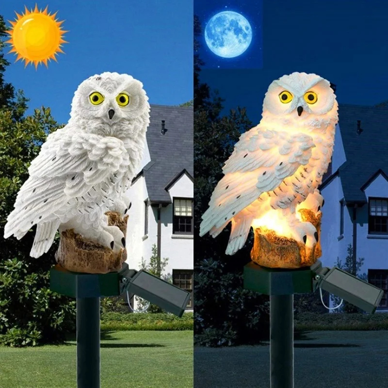 تمثال بومة يعمل بالطاقة الشمسي - مراجعة Outdoor Lighting Yard وسعره
