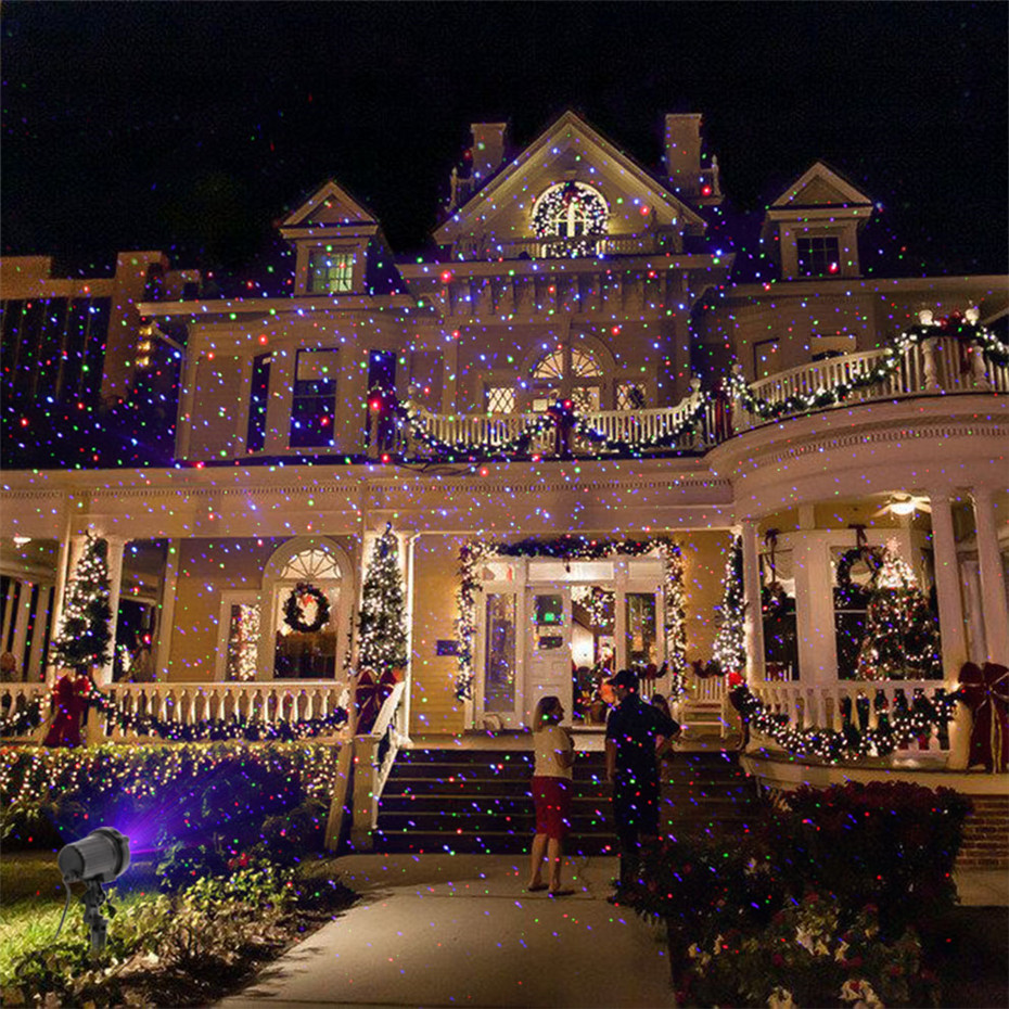الغريبة عن بعد RGB تتحرك ثابت  - مراجعة Xmas Outdoor Lighting Decorations وسعره