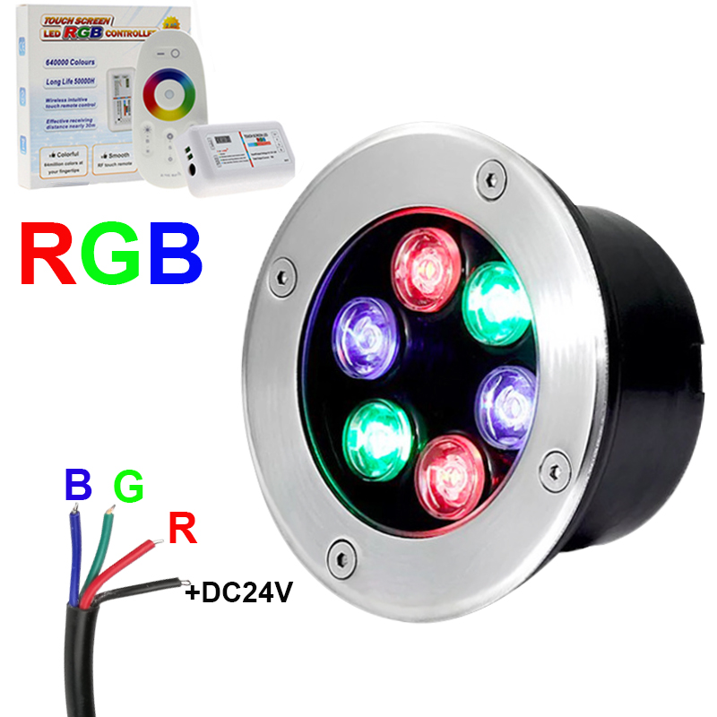 4-wire RGB LED إضاءة تحت الأرض - مراجعة Outdoor Lighting Underground Wiring وسعره