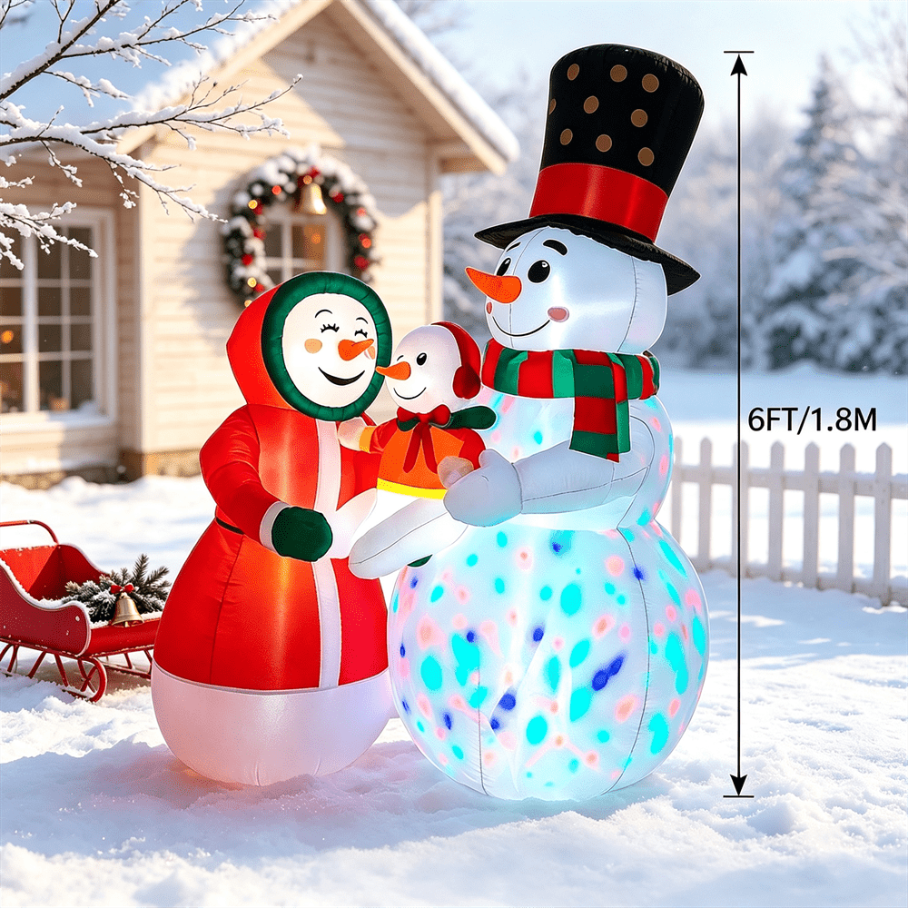 نموذج رجل الثلج القابل للنفخ ل - مراجعة Xmas Outdoor Lighting Decorations وسعره