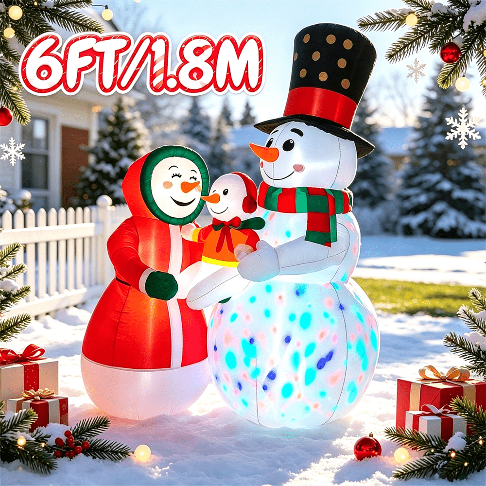 نموذج رجل الثلج القابل للنفخ ل - مراجعة Xmas Outdoor Lighting Decorations وسعره