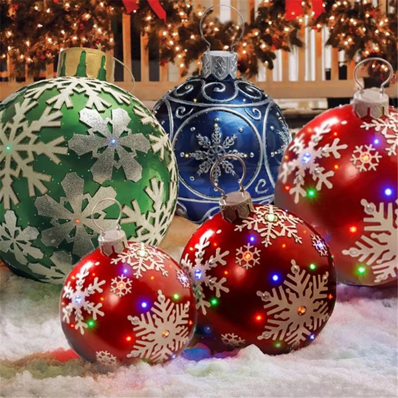 كرة زينة عيد الميلاد قابلة للن - مراجعة Xmas Outdoor Lighting Decorations وسعره