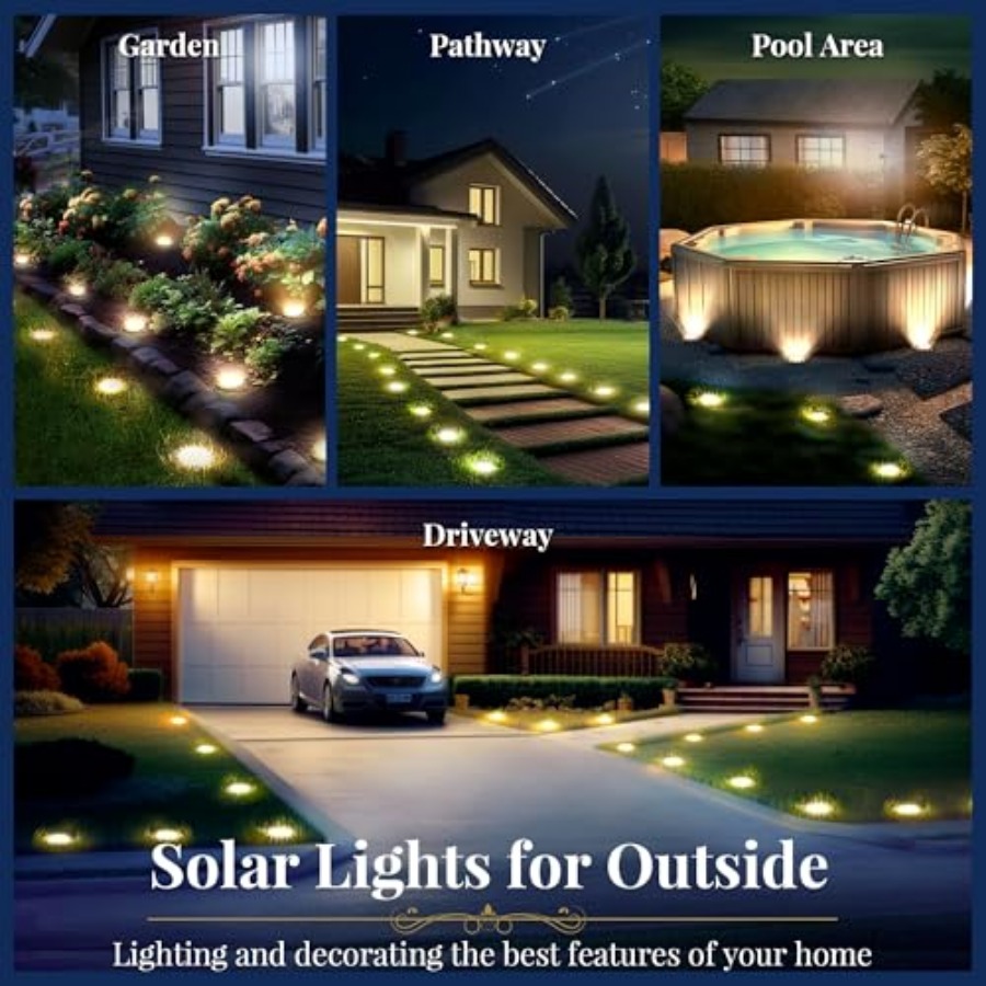 أضواء أرضية تعمل بالطاقة الشمس - مراجعة Outdoor Lighting Yard وسعره