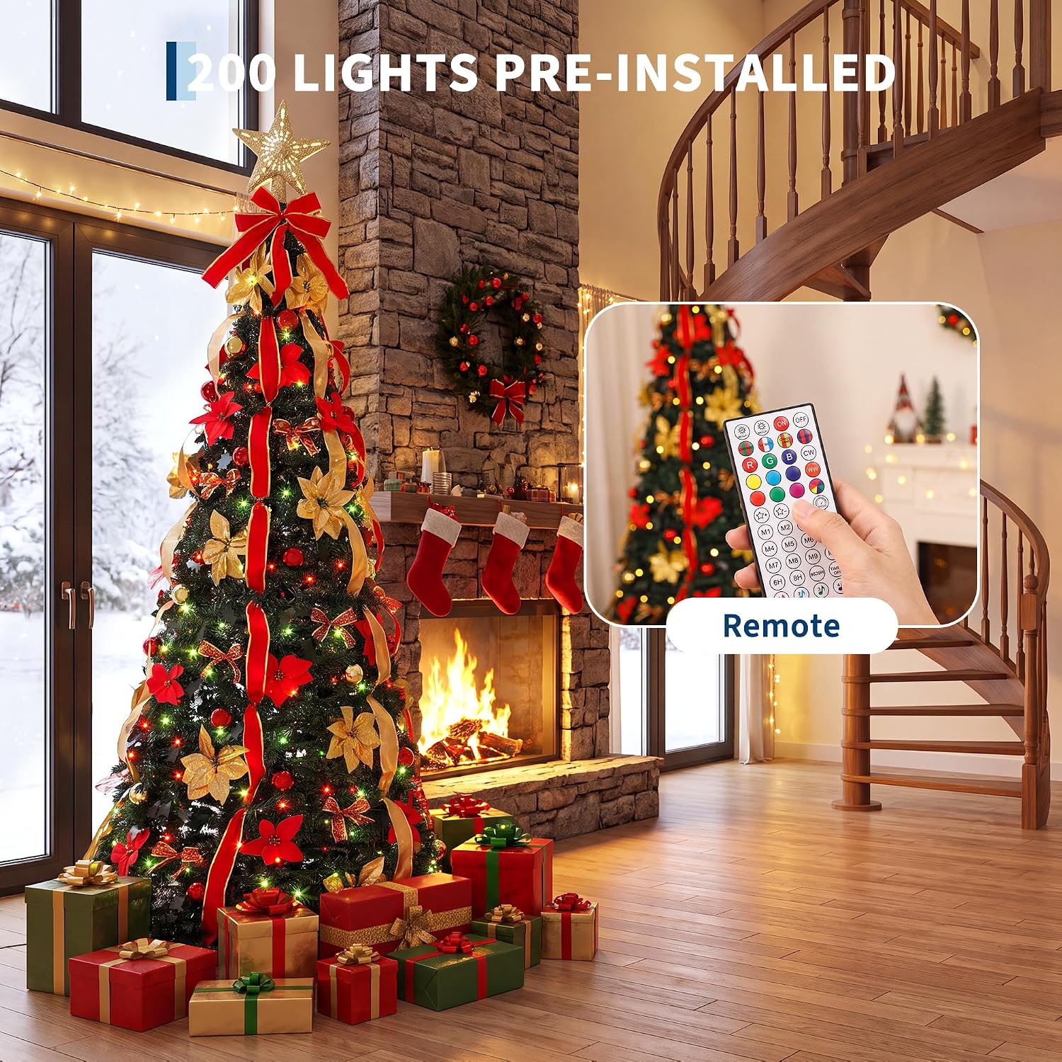 شجرة عيد الميلاد الاصطناعية ال - مراجعة Xmas Outdoor Lighting Decorations وسعره