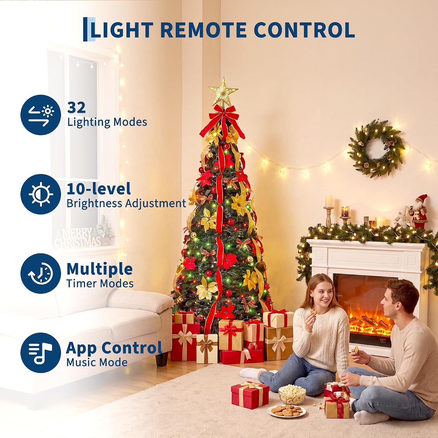 شجرة عيد الميلاد الاصطناعية ال - مراجعة Xmas Outdoor Lighting Decorations وسعره